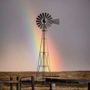 Rainbow and Windmill – Limited Edition Pawnee Grasslands Photography